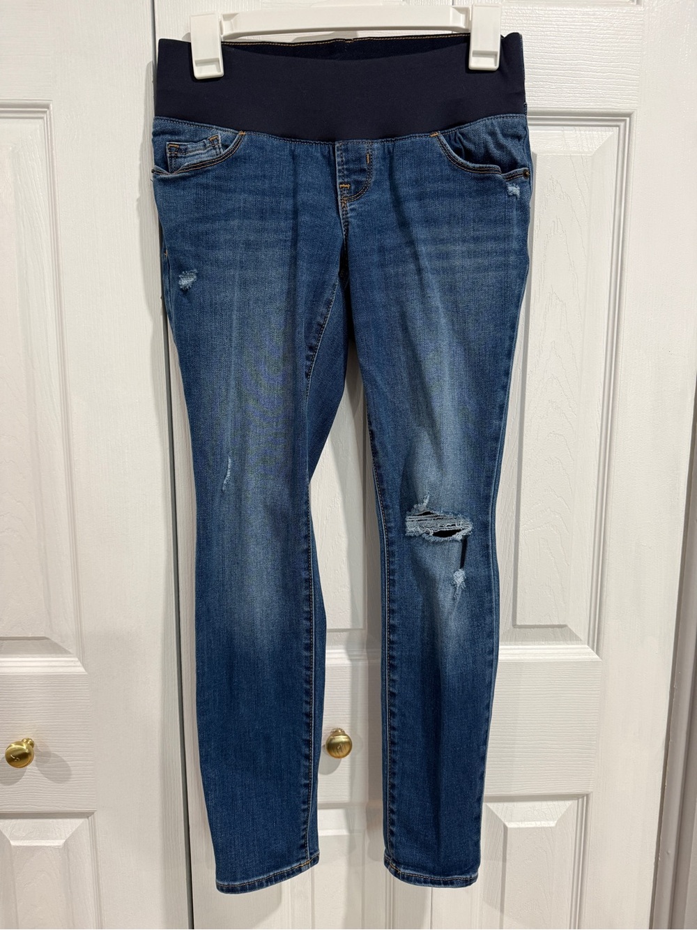 Maternity low panel Indigo Stretch Skinny Jeans
